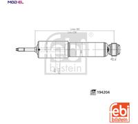 SHOCK ABSORBER 194204 FOR MAZDA FORD E7/31/-T/F2/84WLWL-TWL84WLF2R581 2.5L 4cyl