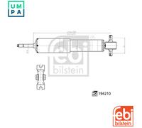 Febi Bilstein Shock Absorber 194210 Front Left for Toyota/VW Hilux Taro