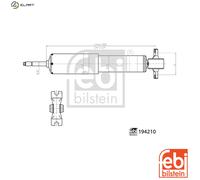 Febi Bilstein Shock Absorber 194210 Front Left for Toyota/VW Hilux Taro