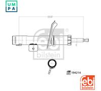 FEBI BILSTEIN 194214 Shock Absorber Front Right Fits Citroen Berlingo ZX Peugeot