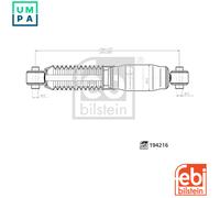 Ferdinand Bilstein Shock Absorber 194216 Rear Left/Right Fits Citroen Fiat Peugeot