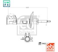 SHOCK ABSORBER 194223 FOR FIAT DOBLO/Platform/Chassis/Cargo/Bus 1.2L 4cyl