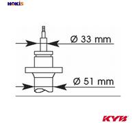 FRONT SHOCK ABSORBER 324016 KYB I
