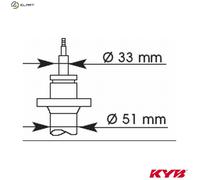 Kayaba Front Shock Absorber 324016 – Top Pin – Fits Audi, Skoda, VW, SEAT