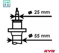 KYB Shock Absorber 325700 – Front Replacement, Fits Audi SEAT SKODA VW