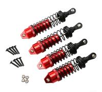 Shock Absorber Assembly for For TRAXXAS For SLASH 4x4 1 10 Scale RC Truck Front 100 8mm Total Length Rear 115mm for Dependable Off Road Capability (Front And Back Red)