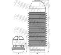 Shock absorber cover Front Axle VWSHB-GIVF-KIT FEBEST for SEAT VW OPEL AUDI