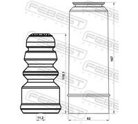 DUST COVER KIT SHOCK ABSORBER ADSHB-A4IIR-KIT FOR AUDI A6/C5 A5/Sportback VW