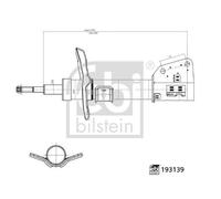FEBI BILSTEIN 193139 Shock Absorber Front Right Left Fits Nissan Opel Renault