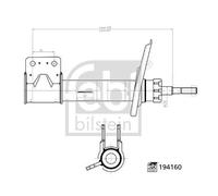Shock Absorber Febi Bilstein 194160 Fits Citroen Peugeot Berlingo Multispace