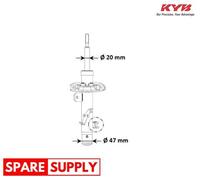SHOCK ABSORBER FOR CITROËN C3 III C3 III VAN KYB 3348099 FITS FRONT AXLE LEFT