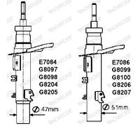 Shock Absorber for CITROËN:DS3,C3 II,DS3 Convertible,C3 II Hatchback Van,