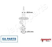 Shock Absorber for CITROËN JAPANPARTS MM-00974 fits Front Axle Left