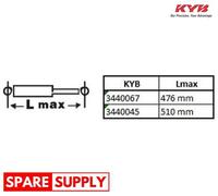 SHOCK ABSORBER FOR FORD TRANSIT CUSTOM V362 KYB 3440067 FITS REAR AXLE