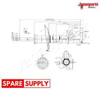 SHOCK ABSORBER FOR LANCIA YPSILON JAPANPARTS MM-00159 FITS FRONT AXLE RIGHT