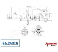 Shock Absorber for LANCIA YPSILON JAPANPARTS MM-00159 fits Front Axle Right