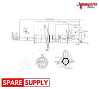 SHOCK ABSORBER FOR LANCIA YPSILON JAPANPARTS MM-00159 FITS FRONT AXLE RIGHT
