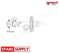 SHOCK ABSORBER FOR PEUGEOT JAPANPARTS MM-01130 FITS FRONT AXLE RIGHT