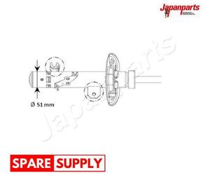 SHOCK ABSORBER FOR PEUGEOT JAPANPARTS MM-01130 FITS FRONT AXLE RIGHT