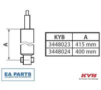 Shock Absorber for VW GOLF PASSAT T-ROC KYB 3448023 fits Rear Axle