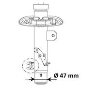 Shock Absorber (Single Handed) fits PEUGEOT 208 Mk1 1.4D Front Left 12 to 19 KYB