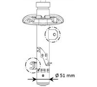 Shock Absorber (Single Handed) fits CITROEN C3 Mk2 VTi 1.6 Front Left 2009 on