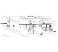 Shock absorber Front Axle Right Top pin 02666609FR FEBEST for NISSAN