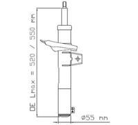 Shock absorber Front Axle Top pin 3358015 KYB for SEAT VW AUDI SKODA CUPRA