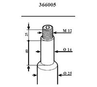 Shock absorber Front Axle Top pin 366005 KYB for BMW 5 7