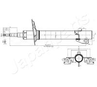 Shock absorber Front Axle Top pin MM-00552 JAPANPARTS for FIAT PEUGEOT CITROËN