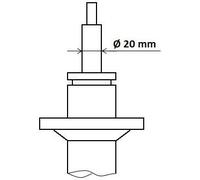 Kayaba KYB Shock Absorber 3338041 - Front Axle Top Pin for VW Up/Load Up (2012-2019)
