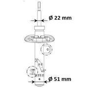 Shock absorber KYB 3338060 for CITROEN C3 III (SX) 1.6 2016-2018
