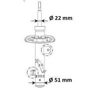 Shock absorber KYB 3338061 for C4 CACTUS 1.6 2014-2018