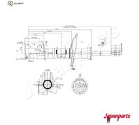 Shock absorber Front Axle Left Top pin MM-00158 JAPANPARTS for LANCIA YPSILON