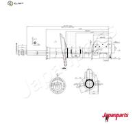 Shock absorber Front Axle Right Top pin MM-00159 JAPANPARTS for LANCIA YPSILON