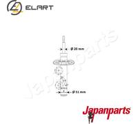 Shock absorber Front Axle Left Top pin MM-00974 JAPANPARTS for CITROËN C4 CACTUS