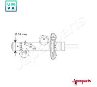 Shock absorber Front Axle Left Top pin MM-01131 JAPANPARTS for PEUGEOT 2008 I