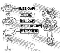 Shock absorber needle roller bearing Front Axle MB-004 FEBEST for MITSUBISHI