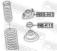 Shock absorber needle roller bearing Front Axle NB-K11 FEBEST for NISSAN