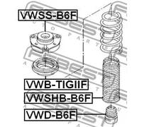 Shock absorber needle roller bearing Front Axle VWB-TIGIIF FEBEST for VW AUDI