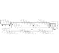 Shock absorber Rear Axle Bottom eye 01650964R FEBEST for TOYOTA COROLLA Saloon