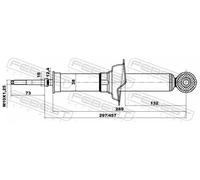 Shock absorber Rear Axle Top pin 04658544R FEBEST for MITSUBISHI LANCER VIII