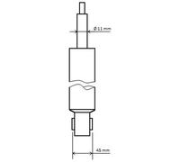 Shock absorber Rear Axle Top pin 3430023 KYB for SEAT VW AUDI CUPRA