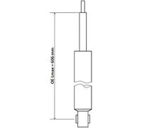 Shock absorber Rear Axle Top pin 343833 KYB for DACIA RENAULT