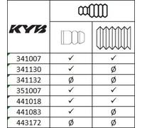 Shock absorber Rear Axle Top pin 351007 KYB for VW GOLF GOLF Cabriolet