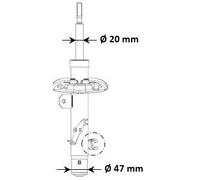 Shock Absorber (Single Handed) fits CITROEN C4 CACTUS 1.6D Front Right 2018 on