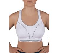 Champion Ultimate Run Shock Absorber Sports Bra, Maximum Support for Cardio Sports, Breathable, Quick-Dry, Fully Adjustable, Back Fastening White
