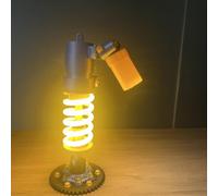 Shock Absorber Table Lamp - Industrial Style LED Night Light, Motorcycle Style Ambient Light Touch Adjustable Brightness Shock Absorption Desk Lights for Gaming Room Garage Car Lovers Gift