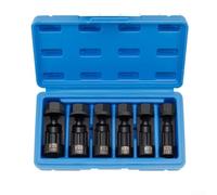 Shock Absorber Top Mount Nut Removal Socket 12 Point, Special Tool Socket Wrench, Suspension Strut Nut Socket, Automotive Repair Tool Socket Set, Hex Socket Strut Mount Tool Professional(6pcs)