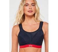 Champion Women's Shock Absorber SN109 Active D+ Classic Bra, Dark Blue/Red, 36F